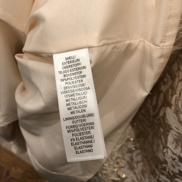 Aidan Mattox Cream and Gold Dress - Picture 6 of 8